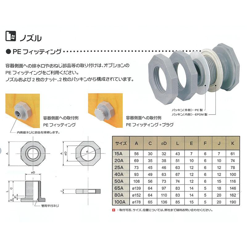 人気の定番ラインから 【貯水タンクーローリータンク部品】スイコーPEフィッティング100A(EPDM)＜大型・重量商品＞