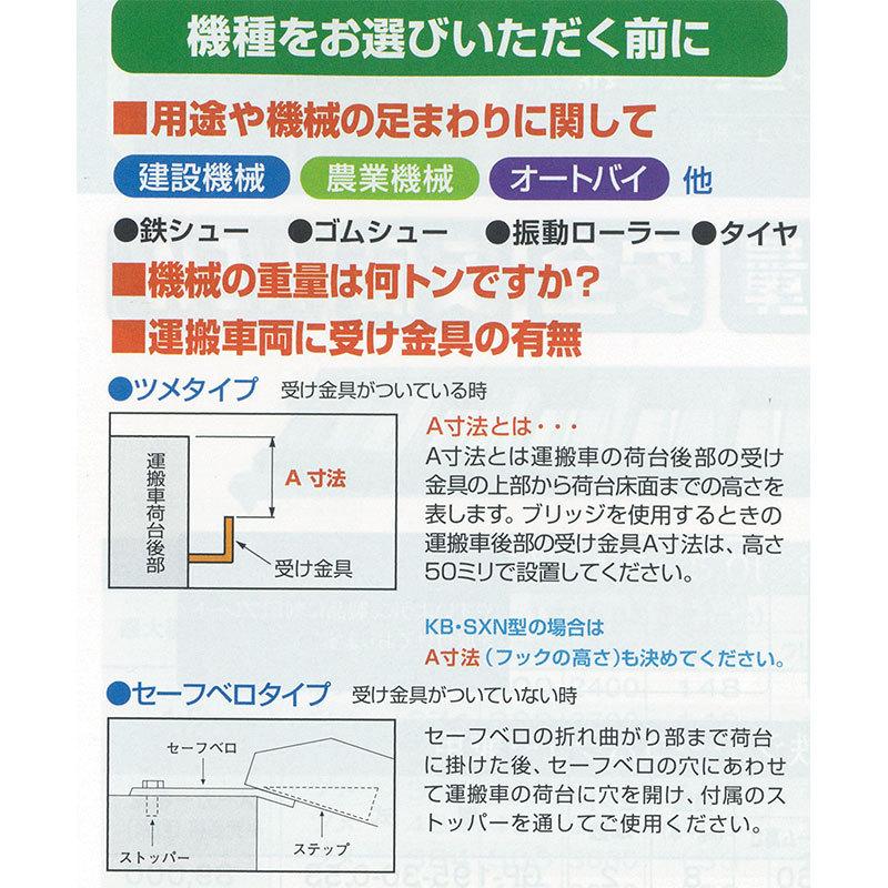 昭和ブリッジ 管理機用アルミブリッジ SGN-180-30-0.5TN フック形状：ツメ（500kg/1本） 大型・重量商品 個人宅配送不可｜kinzohonpo｜02