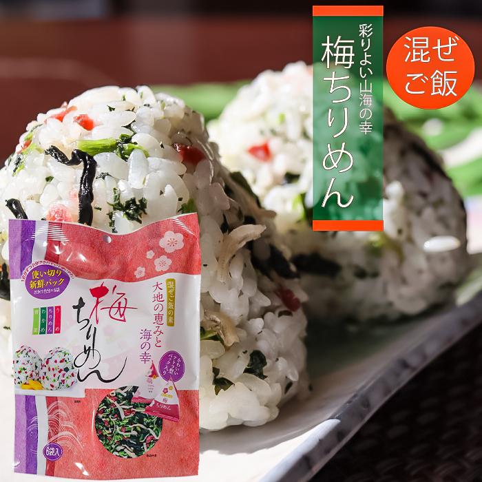 送料無料】梅ちりめん 48g(8g×6袋)×2個 混ぜご飯の素 まぜご飯