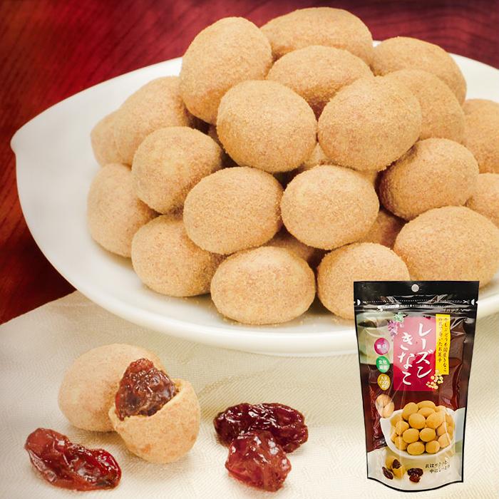 国産きなこ使用】レーズンきなこ 85g サクサク食感 干しぶどう