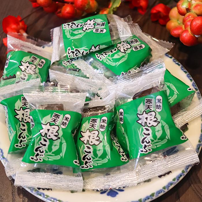 送料無料】寒天黒糖根こんぶ 220g×6個 おやつ お菓子 和菓子 根昆布 季