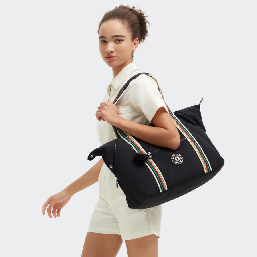 kipling（キプリング） 公式 ボストンバッグ ART M(Black Stripe WF