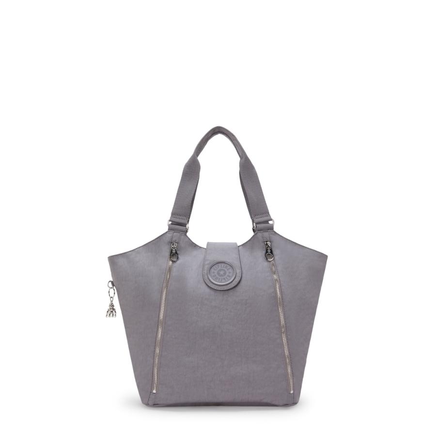 kipling 新品 BIGトートバッグ 春カラー 旅行にも❗️ ライトグレー kipling（キプリング） 公式 トートバッグ RECICELY(Grey Spice