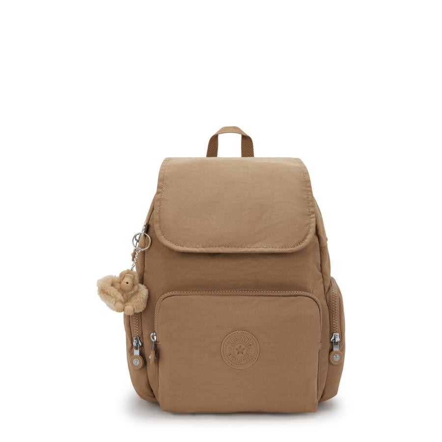 f*・様 新品Kipling リュックサック ブラウン　チャーム付き kipling（キプリング） 公式 リュック バックパック CITY ZIP S(Early