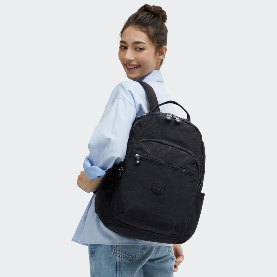 キプリング 公式 リュック バックパック SEOUL(Black Floral Em) ソウル(ブラックフローラルエンボス) KI403428Y 日本限定コレクション | kipling | 07