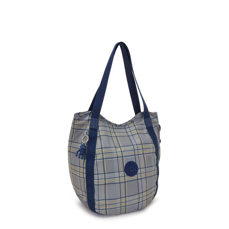 kipling（キプリング） 公式 トートバッグ BALLOON(Blue Grey Plaid