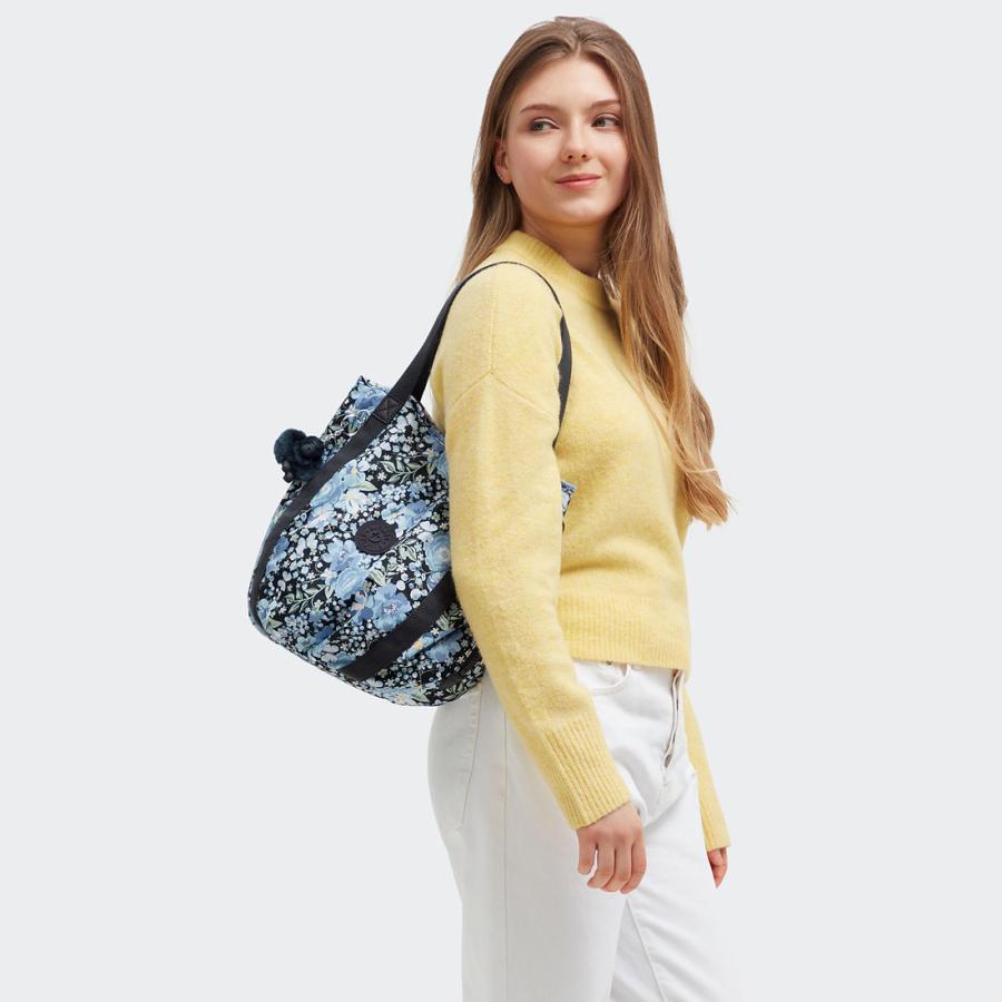 kipling キプリング 公式 トートバッグ BALLOON(Blue Flower Prt kipling キプリング 公式 トートバッグ BALLOON(Blue Flower Prt