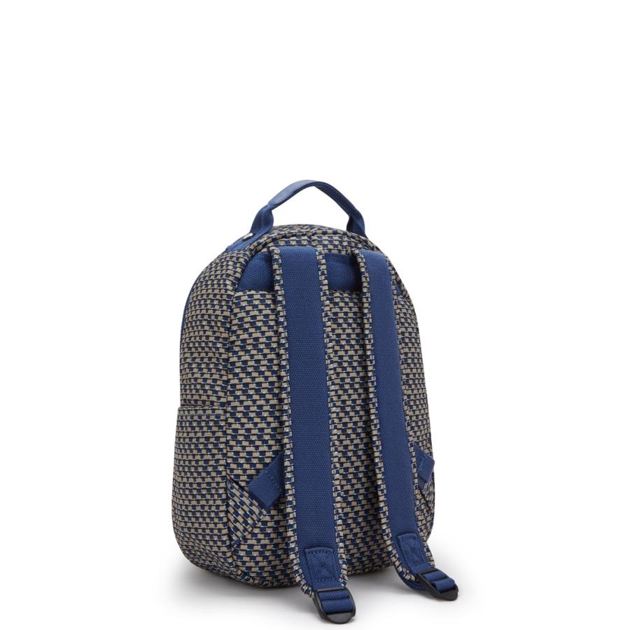 キプリング 公式 リュック バックパック SEOUL S(Blue on Wire) ソウルエス(ブルーオンワイヤー) KI56119PC ベーシックプリント コレクション | kipling | 01