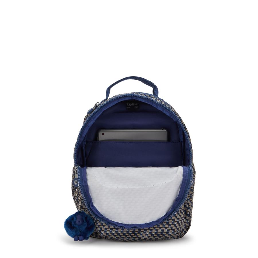 キプリング 公式 リュック バックパック SEOUL S(Blue on Wire) ソウルエス(ブルーオンワイヤー) KI56119PC ベーシックプリント コレクション | kipling | 02