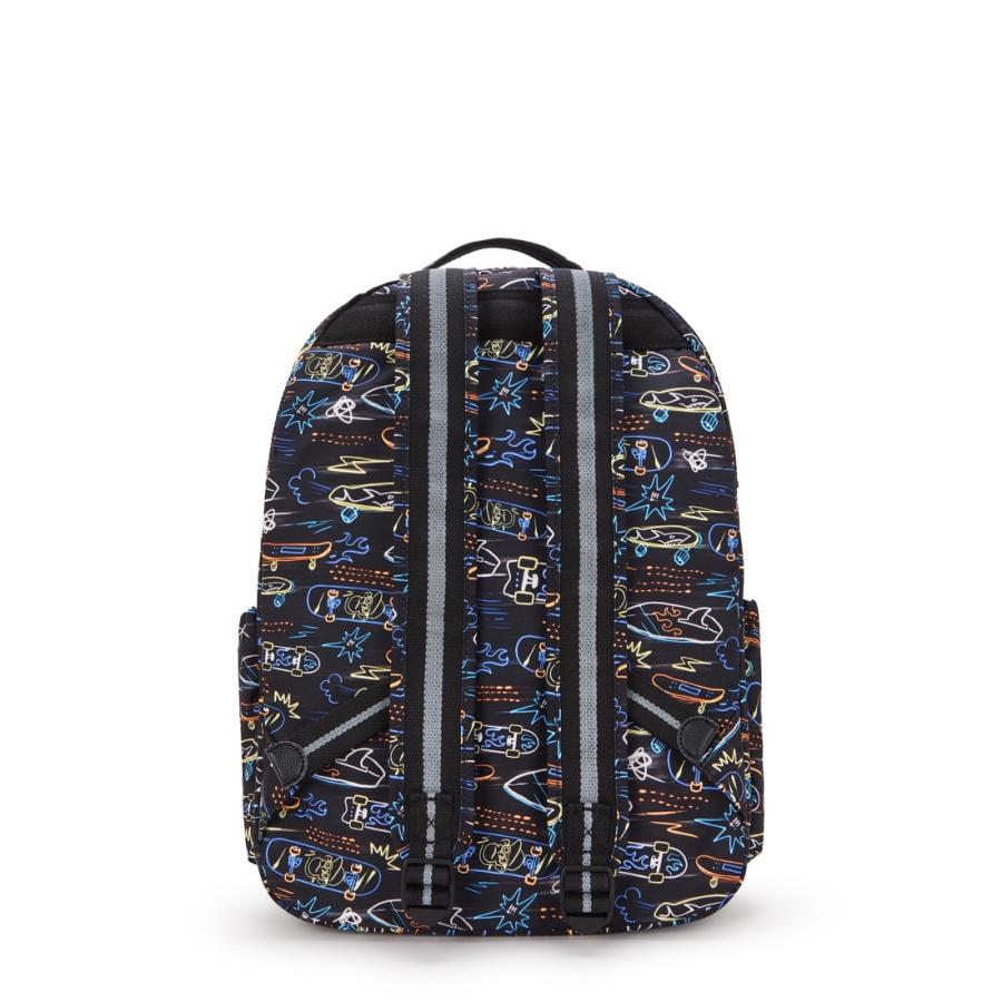 KIPLINGリュックサック SEOUL LAP ブラックネイビー　新品タグ付 kipling（キプリング） 公式 リュック バックパック SEOUL LAP(Neon