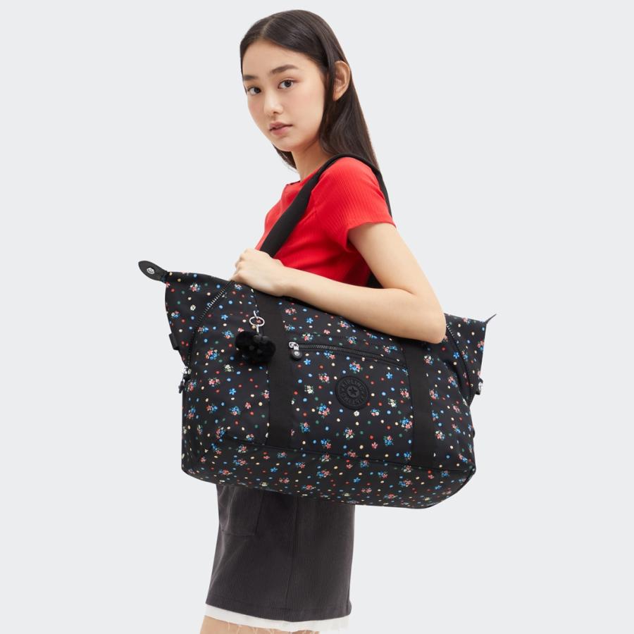 キプリング　花柄　フラワー　ボストンバッグ kipling キプリング 公式 ボストンバッグ ART M(Flower Polka