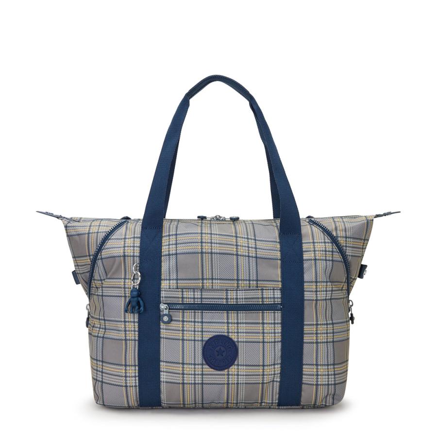 kipling キプリング 公式 ボストンバッグ ART M(Blue Grey Plaid kipling キプリング 公式 ボストンバッグ ART M(Blue Grey Plaid