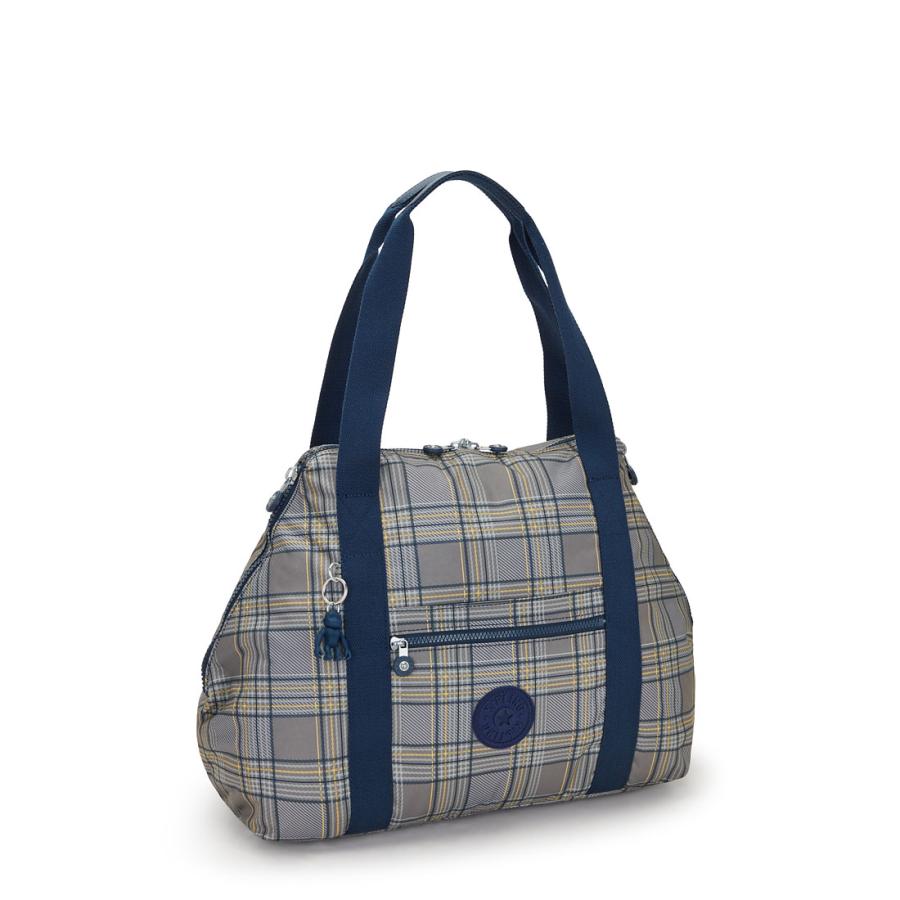 kipling キプリング 公式 ボストンバッグ ART M(Blue Grey Plaid kipling キプリング 公式 ボストンバッグ ART M(Blue Grey Plaid