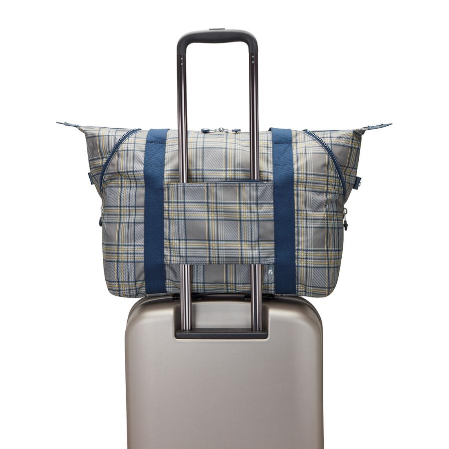 kipling キプリング 公式 ボストンバッグ ART M(Blue Grey Plaid kipling キプリング 公式 ボストンバッグ ART M(Blue Grey Plaid