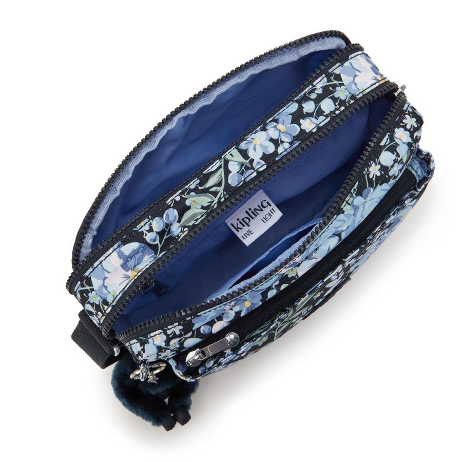 KIPLING　ブルー　カモフラ　デザイン Kipling Bag Crossbody Adjustable Shoulder Bag Multicolor NEW