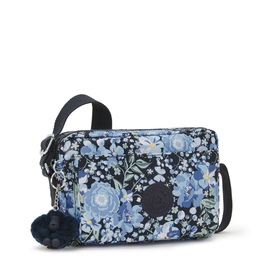 KIPLING　ブルー　カモフラ　デザイン kipling キプリング 公式 ショルダーバッグ ABANU M(Blue Flower