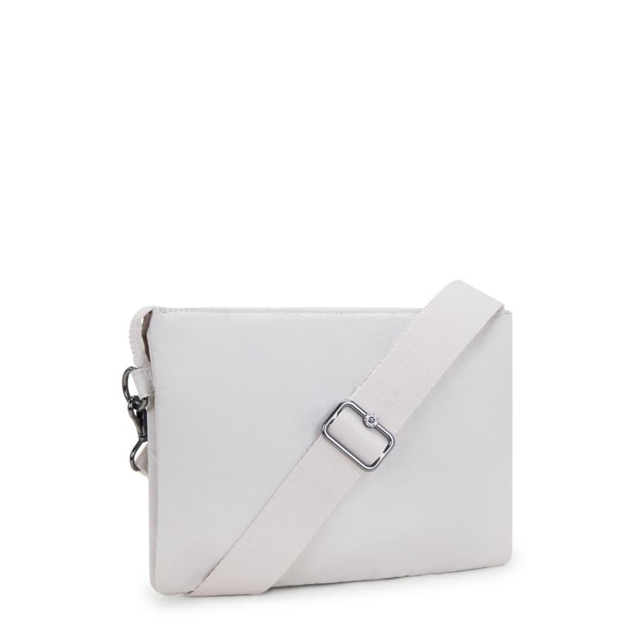 値下げ！美品★キプリング kipling バッグ シルバー 大容量 キプリング kipling バッグ ハンドバッグ ショルダーバッグ KI0102 0GA