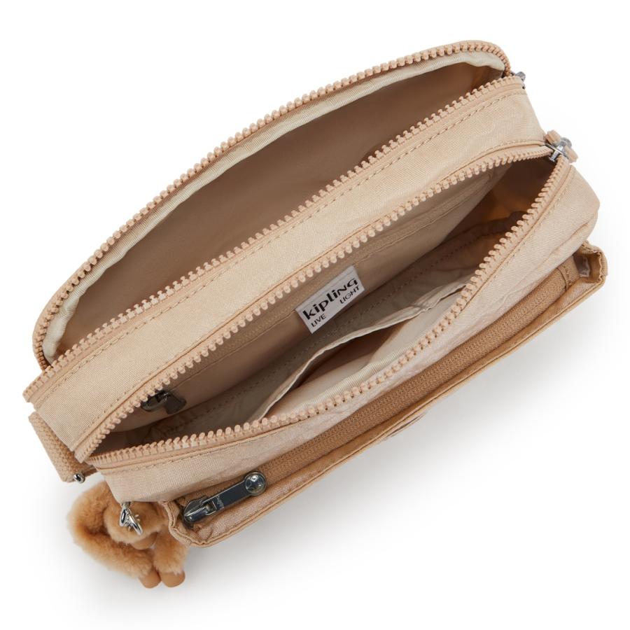 キプリング 公式 ショルダーバッグ ABANU M(Sparkled Beige) アバヌエム(スパークルドベージュ) KI68315DV 　期間限定価格 2026/8/9 まで | kipling | 02