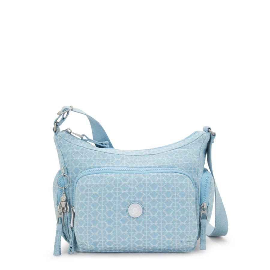 レディース Kipling ボディバッグ ショルダーバッグ デニム/ホワイト