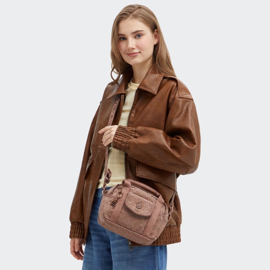 kipling（キプリング） 公式 ボストンバッグ KAZIA(Sign Brown Cord