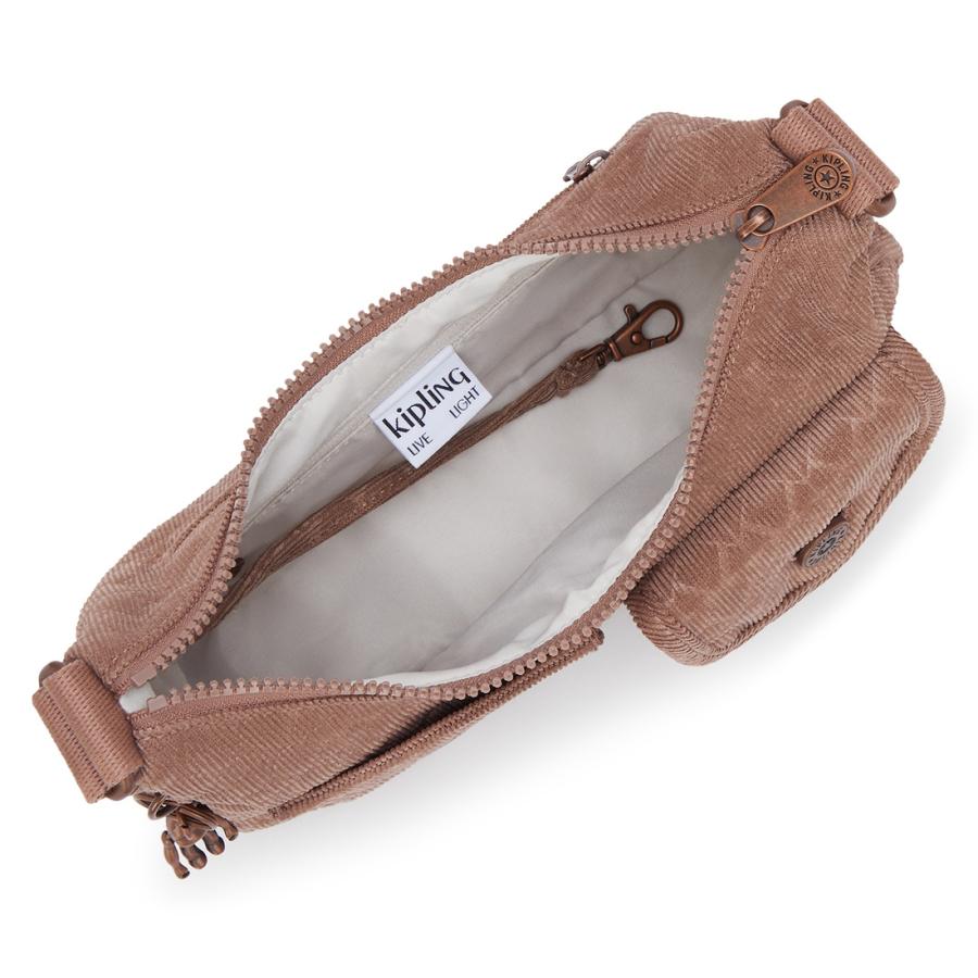 kipling（キプリング） 公式 ショルダーバッグ KENDA(Sign Brown Cord