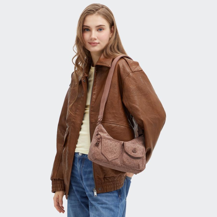 kipling（キプリング） 公式 ショルダーバッグ KENDA(Sign Brown Cord