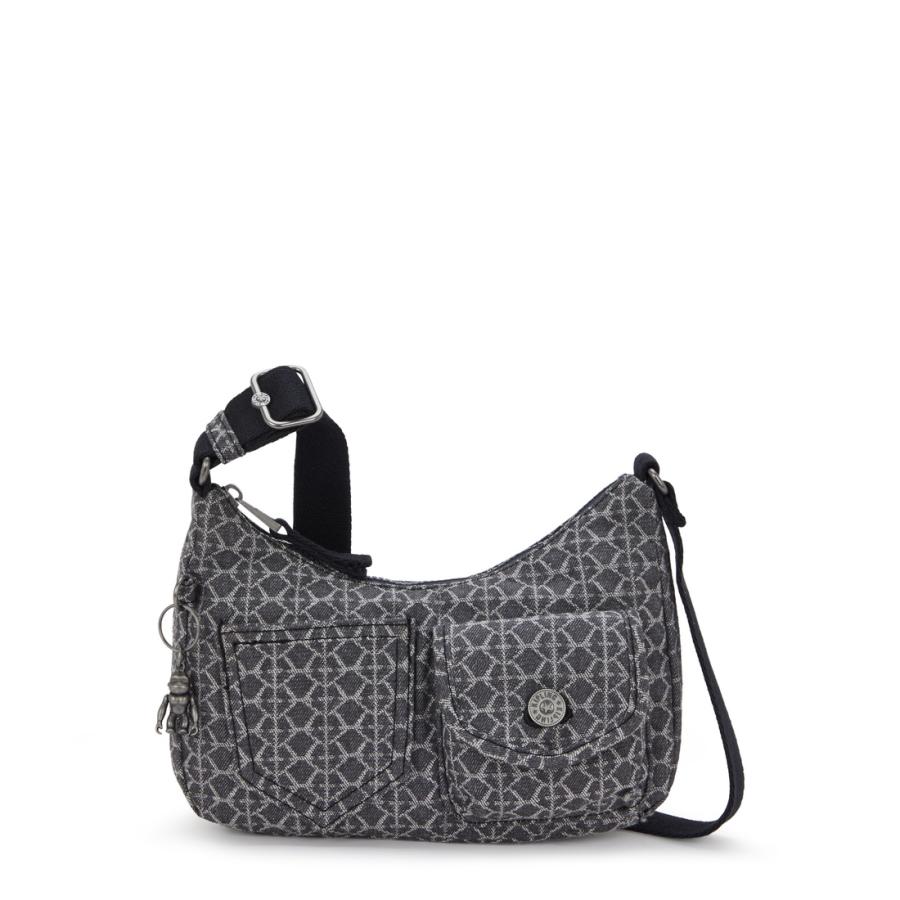 【希少】ジリ 日本製フード付き ブラック ケープ 無地 毛混 GIGLI kipling（キプリング） 公式 ショルダーバッグ KENDA(Grey Denim Jq