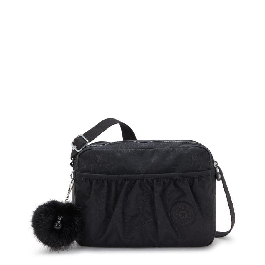 キプリング 公式 ショルダーバッグ AILEEN(Black Floral Em) アイレーン(ブラックフローラルエンボス) KI975428Y ベーシックプラス コレクション | kipling