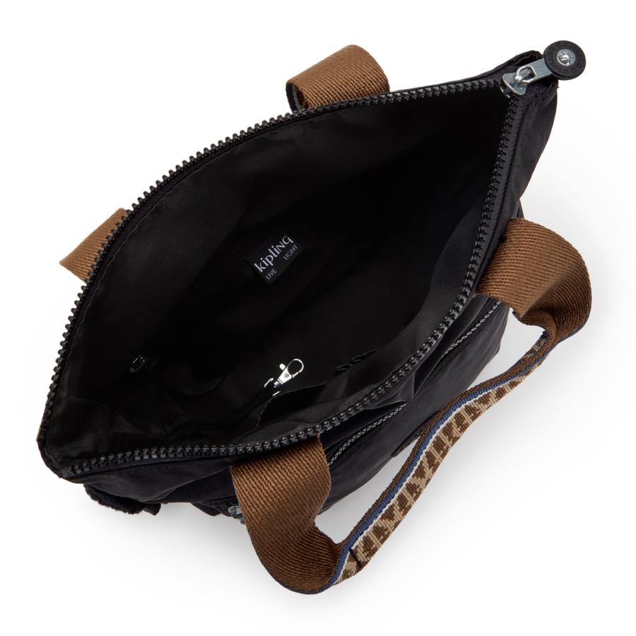 キプリング 公式 トートバッグ ELEVA KL(Noir KWeb Khaki) エレバKL(ノワールKウェビングカーキ) KIB8A7K2G ベーシック コレクションの画像