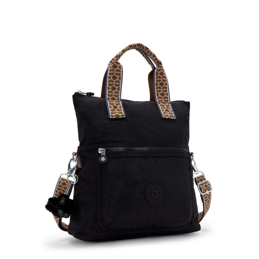 キプリング 公式 トートバッグ ELEVA KL(Noir KWeb Khaki) エレバKL(ノワールKウェビングカーキ) KIB8A7K2G ベーシック コレクションの画像