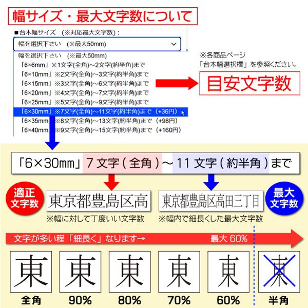 ゴム印 1行 オーダー 7×55~100mm 文字16pt 格安スタンプ 氏名お名前 ...