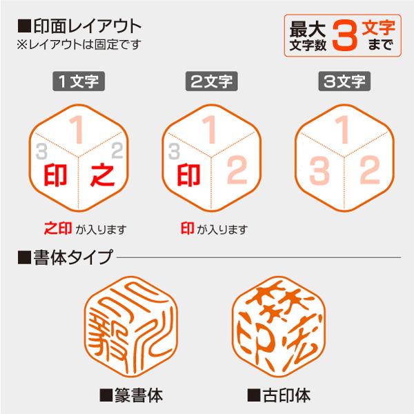 3Dはんこ ダイス ジョインティ版 インク内蔵型 連続捺印 サイコロ印鑑