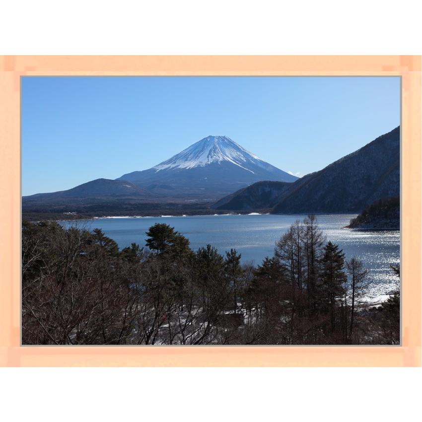 富士山 写真 Mt Fuji 世界遺産 0033 本栖湖より A3 Size 気風堂