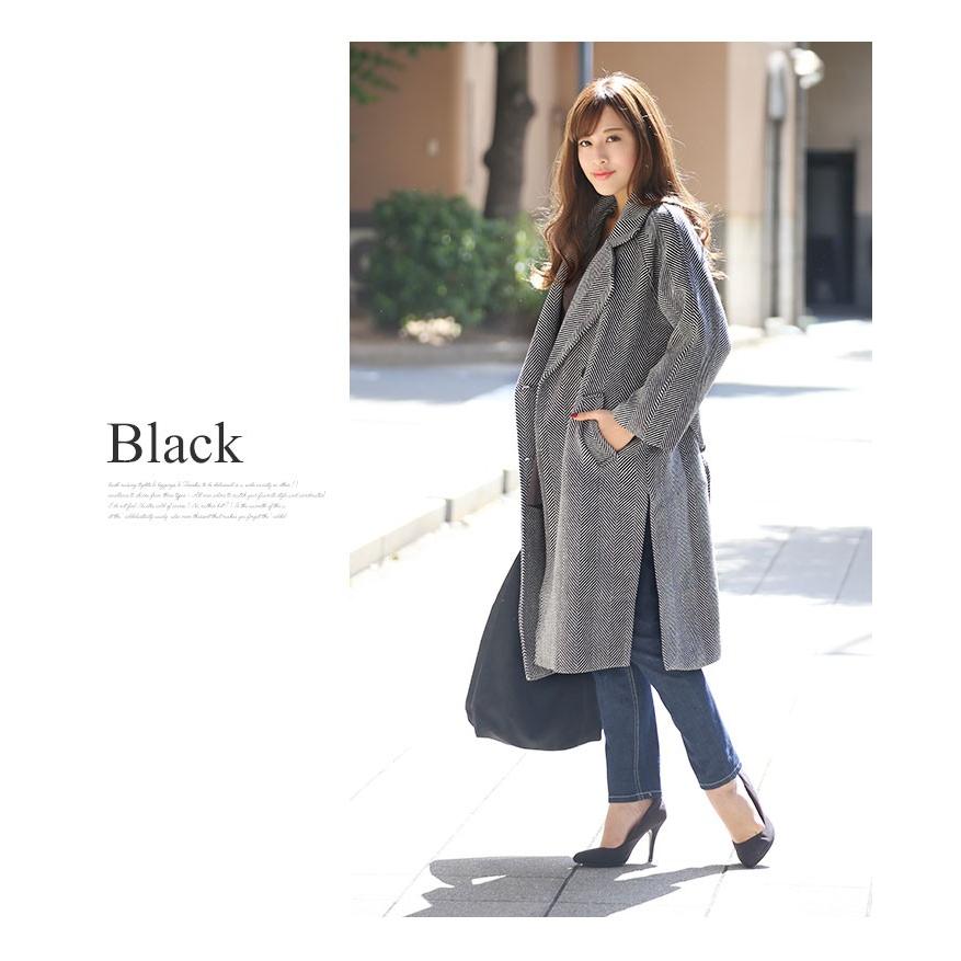 スプリングコート 羽織り レディース 春 夏 アウター ツイード ヘリンボーン 膝下 ロング ブラック グレー ベージュ 体型カバー 春 30代コーデ Ckt0010 Kirakirashop By Kg Market 通販 Yahoo ショッピング