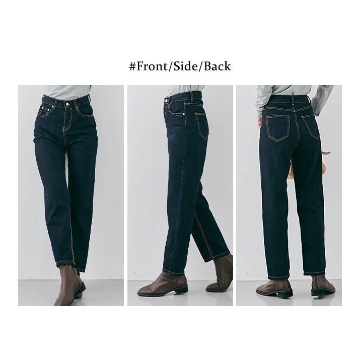 デニムパンツ レディース ハイウエスト ハイライズ ジーパン ジーンズ ボーイフレンドデニム テーパードパンツ セミワイド フルレングス ベーシック 定番 Cnd0043 Kirakirashop By Kg Market 通販 Yahoo ショッピング