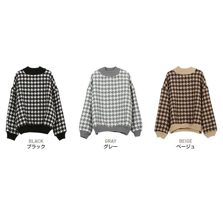 プルオーバー ニット セーター 秋冬 スウェット 千鳥格子柄 チェック柄 総柄 リブ 起毛素材 オーバーサイズ ゆったり レディース トップス 大人 可愛い Cot0027 Kirakirashop By Kg Market 通販 Yahoo ショッピング