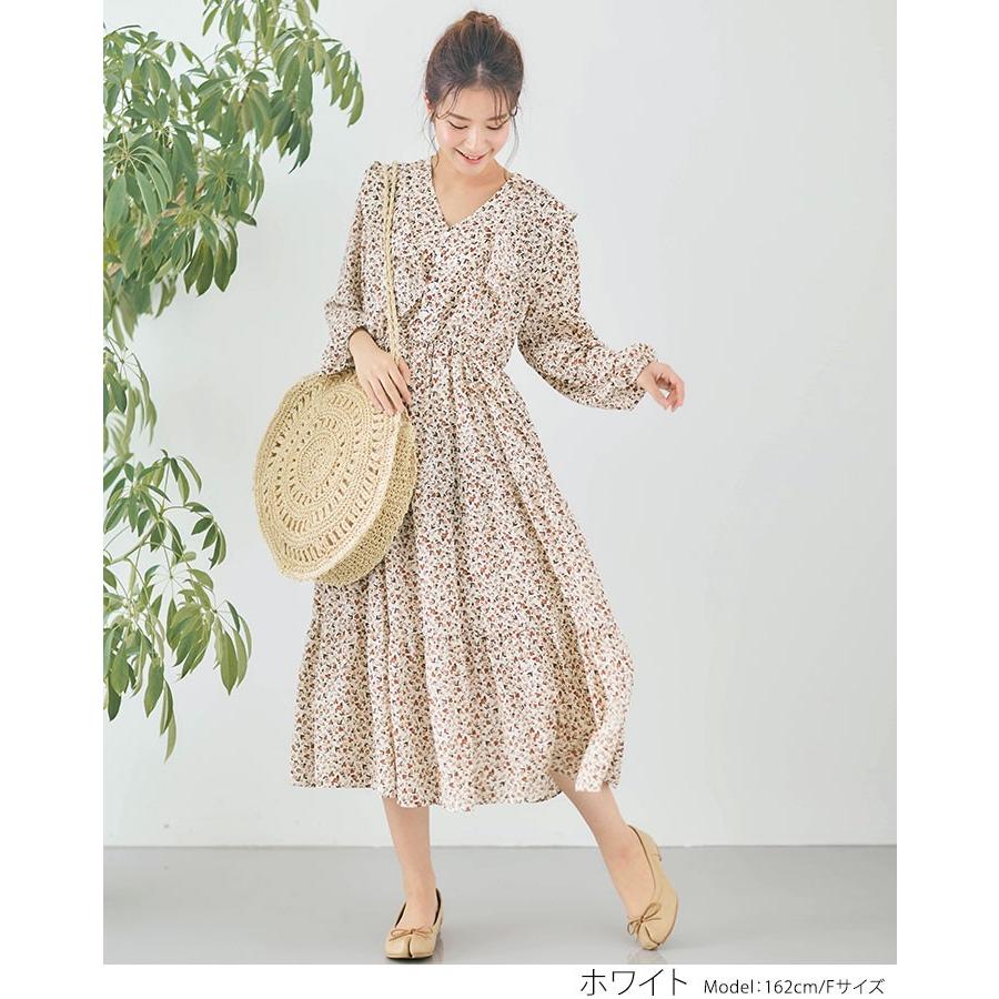 花柄ワンピース フラワー 春 夏 ティアードワンピース マキシ ミモレ 膝丈 シフォンワンピース 小花柄 フリル パフスリーブ ロング丈 レディース 10 Cot0093 Kirakirashop By Kg Market 通販 Yahoo ショッピング