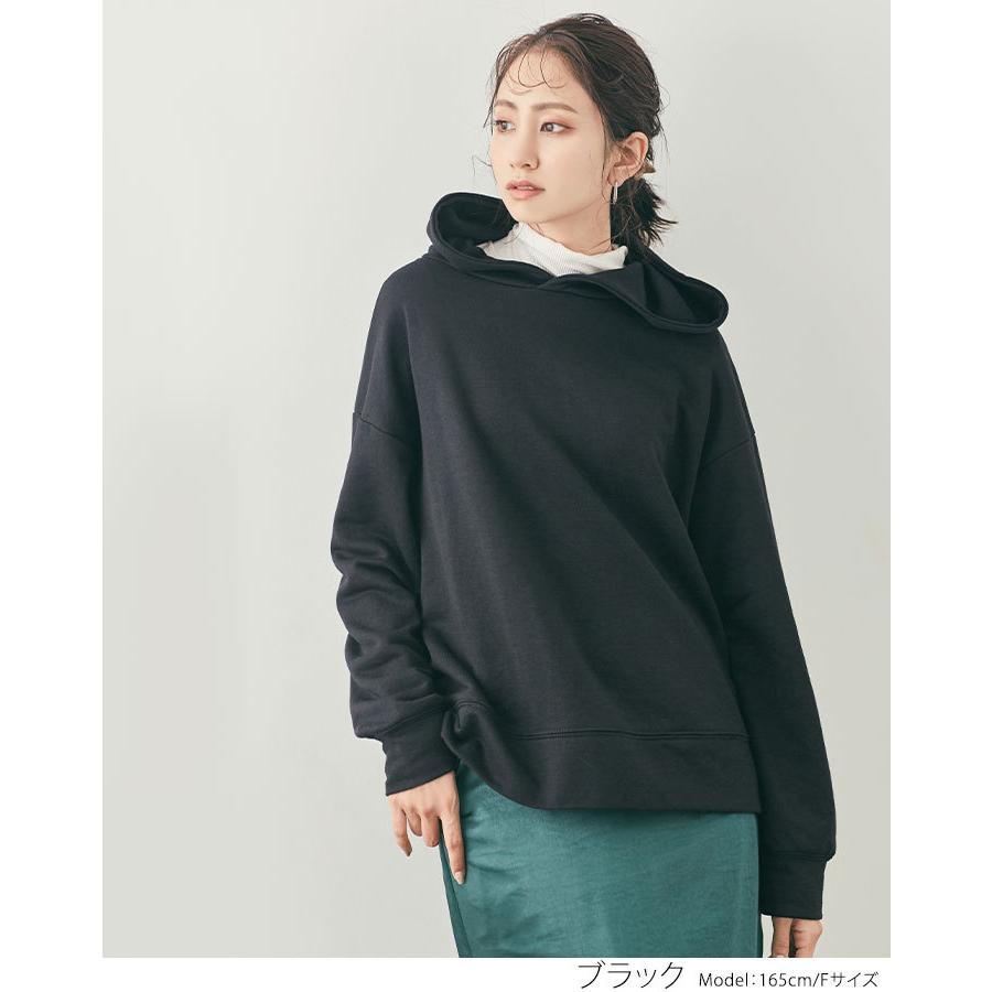 フーディー パーカー 春 夏 レディース トップス フードパーカー バックスリット ポケットなし シンプル 無地 体型カバー ゆったりサイズ 裏毛 紐なし Jet0016 Kirakirashop By Kg Market 通販 Yahoo ショッピング