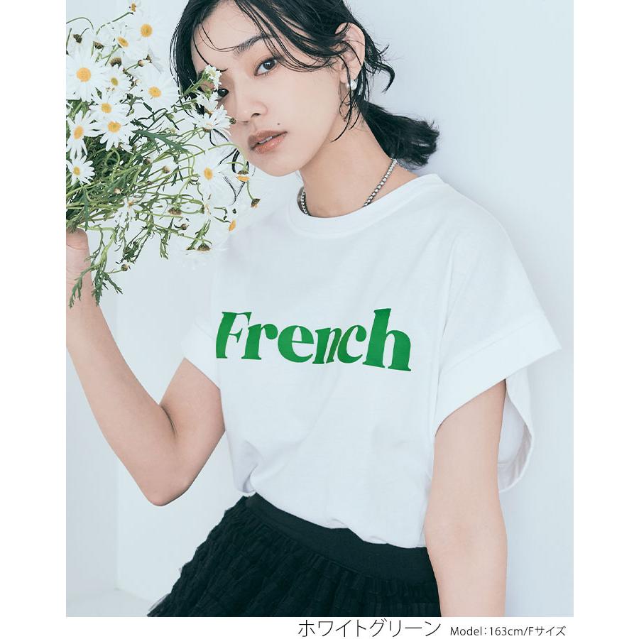 レディース トップス カットソー ロゴTシャツ フロントロゴ ロゴ