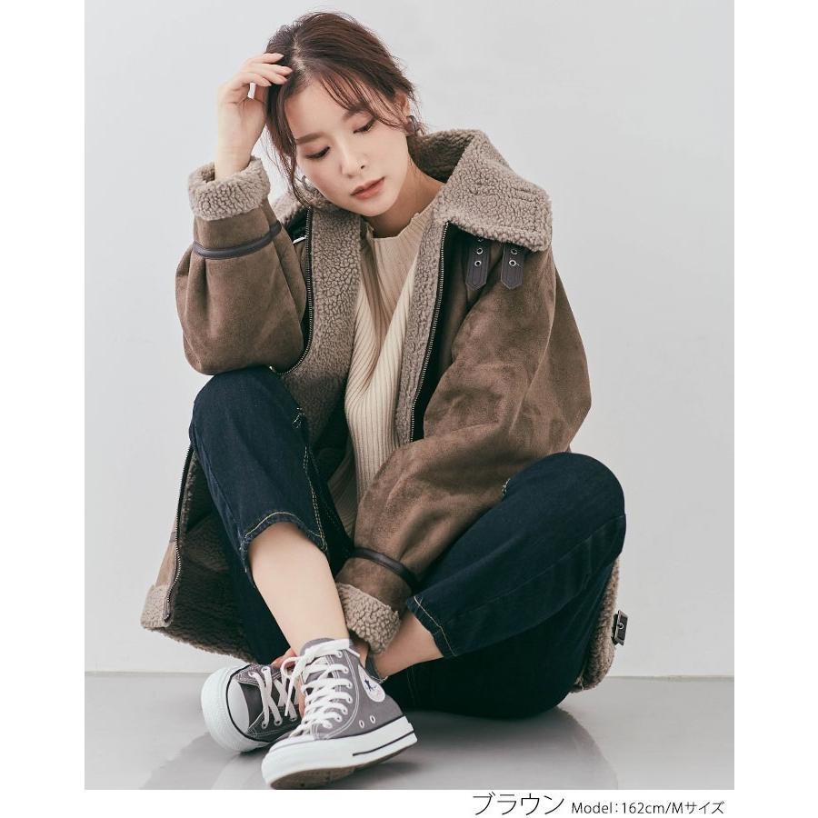 ムートンコート ムートンジャケット 春夏 B 3 フライトジャケット フライトコート スタンドカラー レディース アウター 裏ボアジャケット ビッグシルエット Jkk0143 Kirakirashop By Kg Market 通販 Yahoo ショッピング