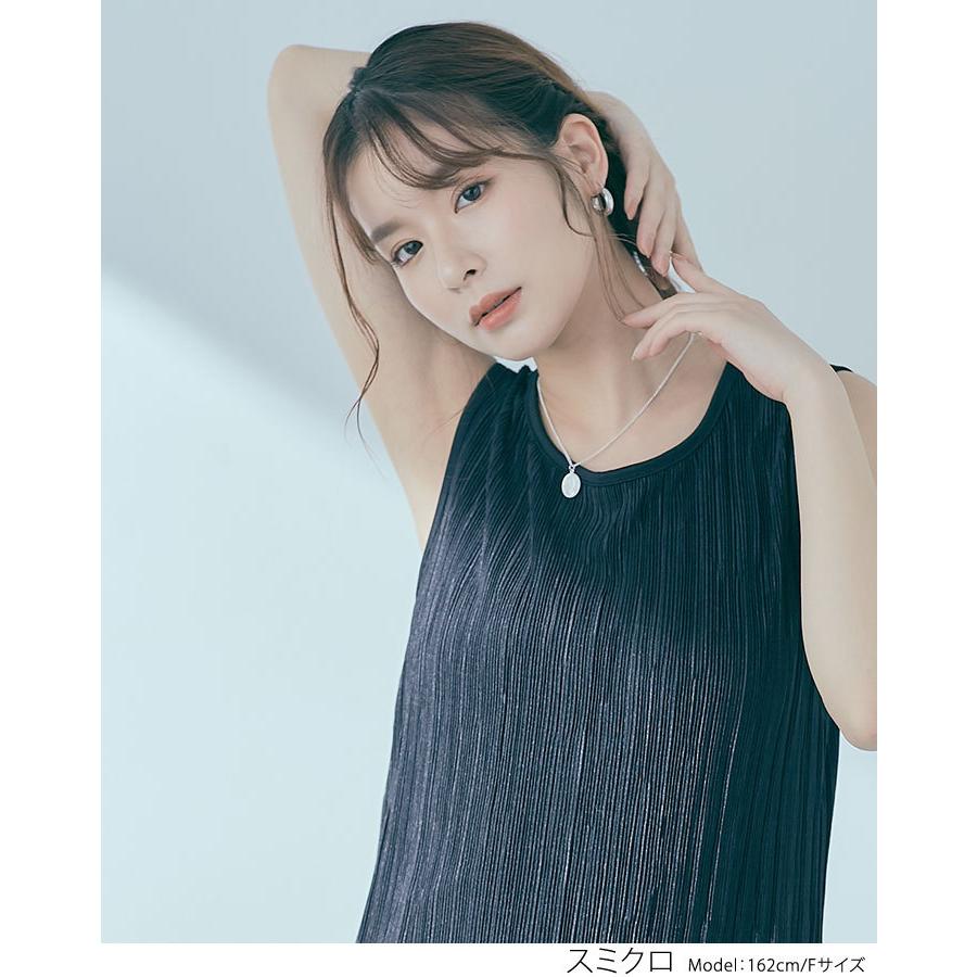 プリーツワンピース 春夏 ミニプリーツ ロング丈 マキシ丈 ランダムプリーツ レディース アコーディオンプリーツ Iライン ストレート ノースリーブ 10 Jks0144 Kirakirashop By Kg Market 通販 Yahoo ショッピング