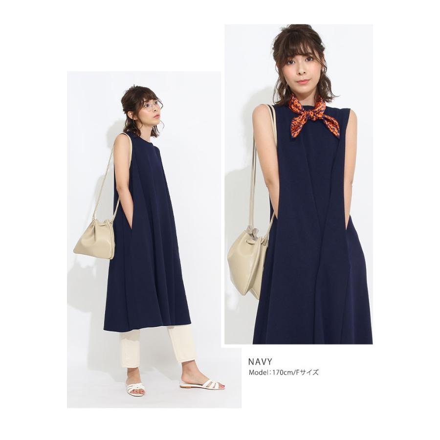 ワンピース 無地 マキシ ミモレ 春夏 Aラインワンピース ロング丈 ノースリーブ エンボス加工 ジャージー素材 シンプル ベーシック レディース ゆったり Jnp0056 Kirakirashop By Kg Market 通販 Yahoo ショッピング