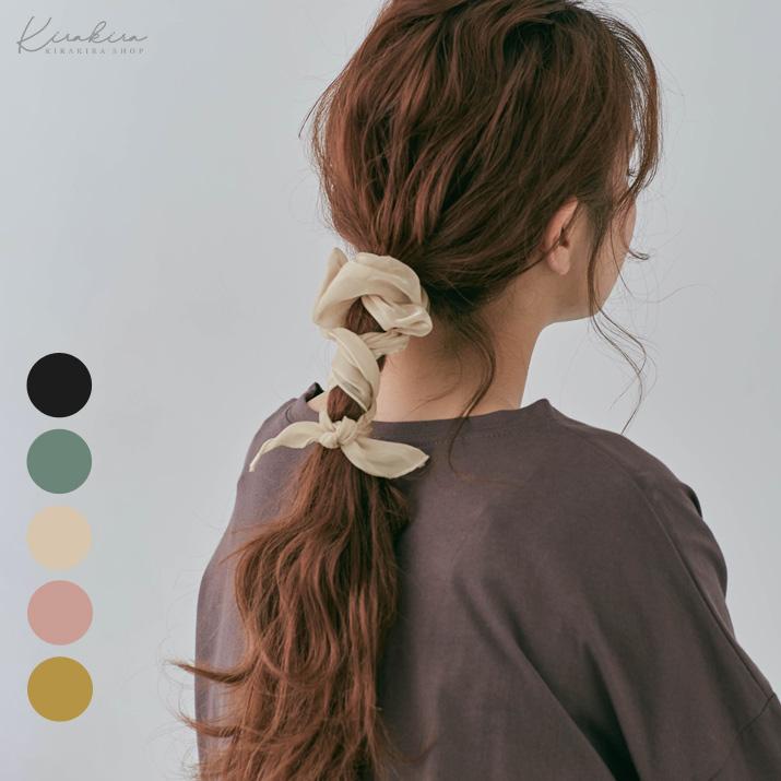 ヘアゴム リボンシュシュ 春夏 レディース 小物 ヘアアクセサリー ボリューム オーガンジー シースルー シアー チュール 透け感 サテン 大きめ 2 Lag0133 Kirakirashop By Kg Market 通販 Yahoo ショッピング