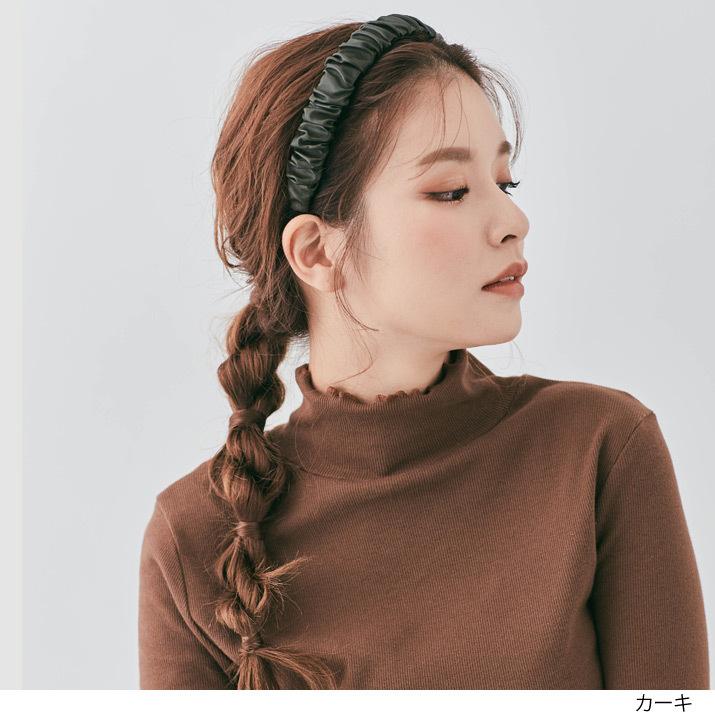 レディース 小物 雑貨 ヘアアクセサリー 髪飾り カチューシャ ヘアバンド エコレザー フェイクレザー 合皮 ギャザー ボリューム シンプル ヘアアレンジ Lag0134 Kirakirashop By Kg Market 通販 Yahoo ショッピング
