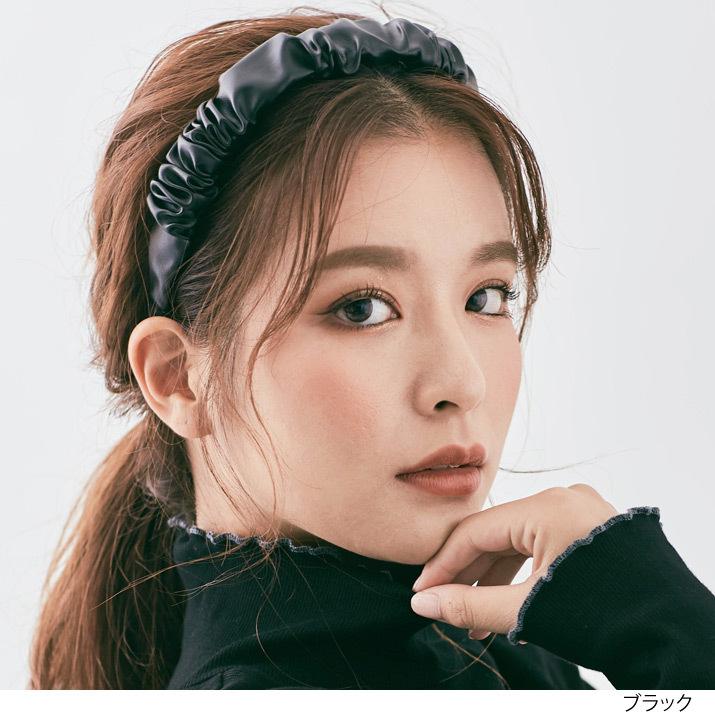 ヘアアクセサリー 髪飾り カチューシャ 春夏 レディース 小物 ヘアバンド エコレザー フェイクレザー 合皮 ギャザー ボリューム シンプル ヘアアレンジ Lag0134 Kirakirashop By Kg Market 通販 Yahoo ショッピング