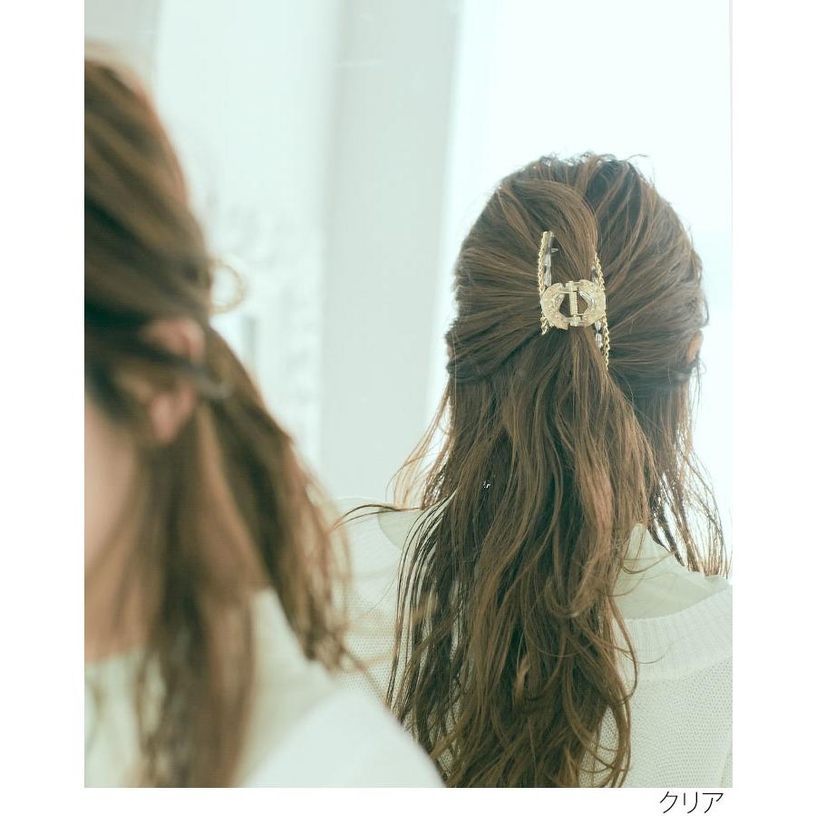レディース 小物 雑貨 ヘアアクセサリー ヘアクリップ バンスクリップ 髪飾り ヘアアレンジ ニュアンス メタル チェーンデザイン アクリル クリア素材 Lag0143 Kirakirashop By Kg Market 通販 Yahoo ショッピング