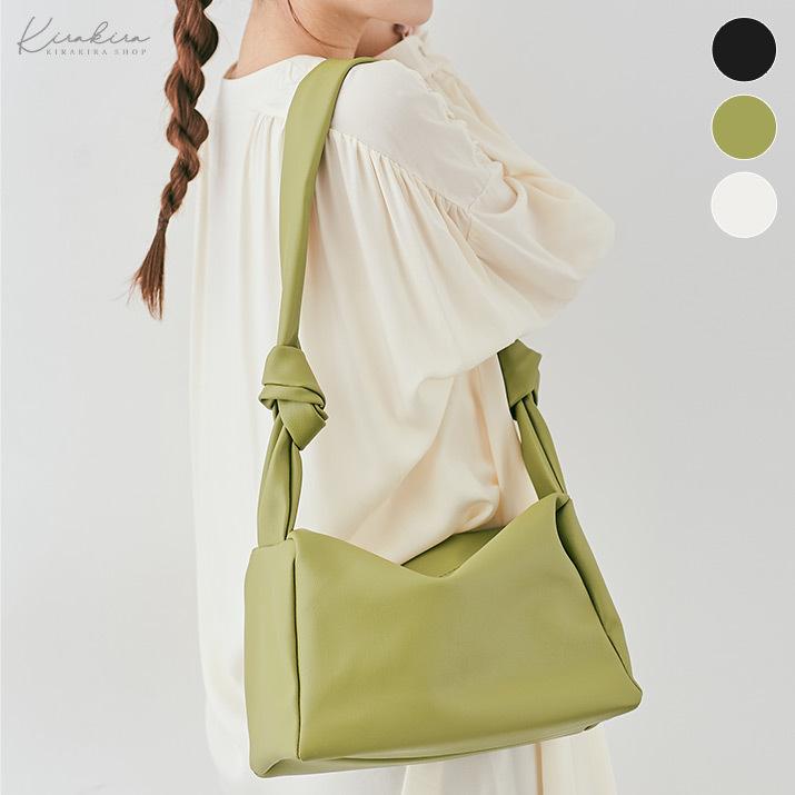 鞄 ハンドバッグ レディース 小物 春 夏 ショルダーバッグ 結び目 ソフトレザー エコレザー 合皮 スクエア ニュアンス感 底板入り シンプル 大人可愛い Lah0111 Kirakirashop By Kg Market 通販 Yahoo ショッピング