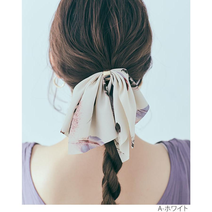 レディース 小物 ヘアアクセサリー ヘアゴム スカーフリボン ボリュームリボン スカーフリング 総柄 ペイズリー柄 花柄 ストライプ柄 ニュアンス感 5 Swt0009 Kirakirashop By Kg Market 通販 Yahoo ショッピング