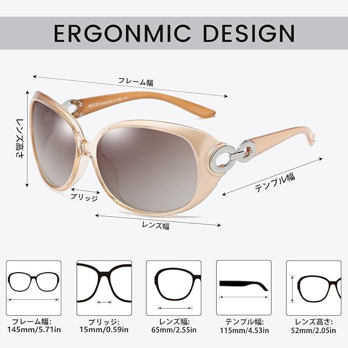 正規代理店】[DUCO] サングラス レディース 偏光レンズ sunglasses