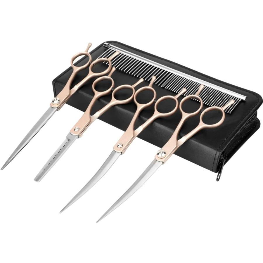 ペットハサミ セット 犬 猫用 トリミングシザー ペット用はさみ くし トリミングセット Sale 102 Off ヘアカット カット 自宅 理髪 切れ味抜群 すきばさみ 猫 散髪 美容用